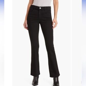 NWT Wit & Wisdom 'Ab'Solution High Rise Out There Flare Jeans In Black Size 8